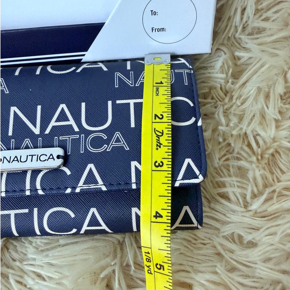 Nautica Money Manager Trifold Wallet – NWT – RFID – Indigo – Logo – Coin Pocket - Picture 3 of 8